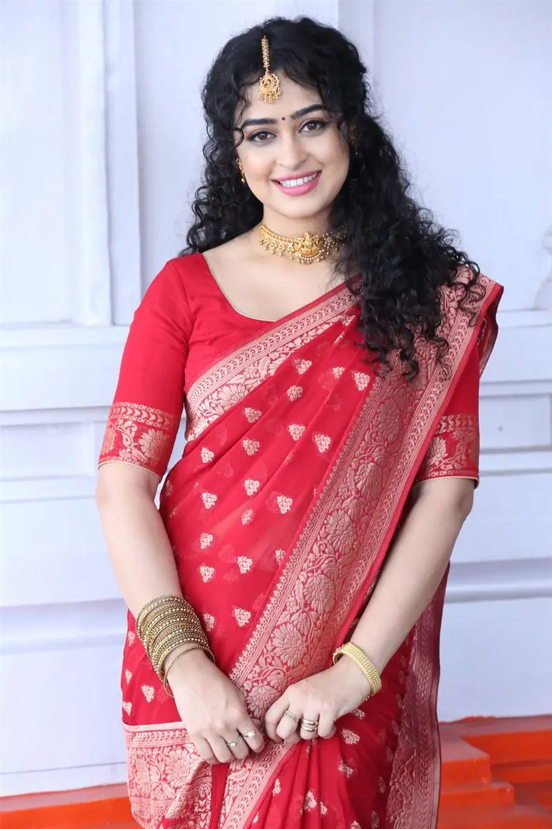 Apsara Rani Stills in Red Saree